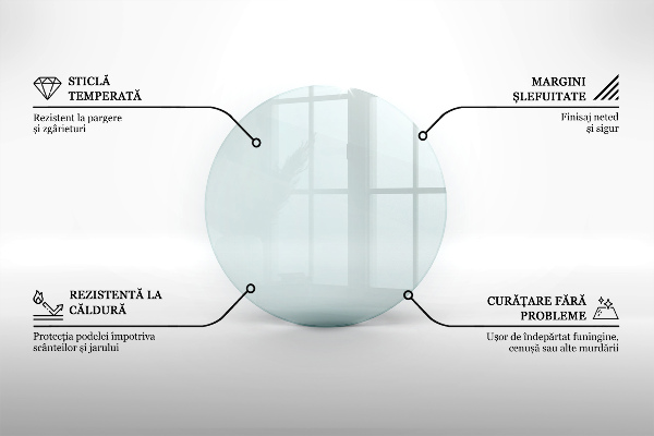 Verre sous poêle à bois rond transparent