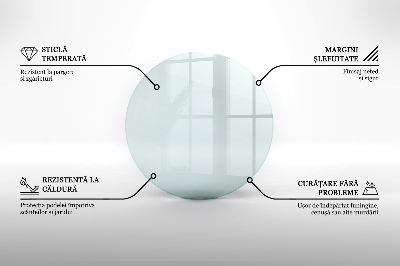 Verre sous poêle à bois rond transparent