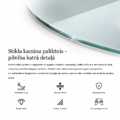 Verre sous poêle à bois rond transparent