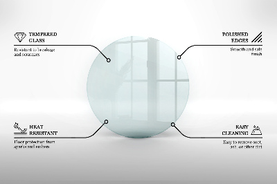 Verre sous poêle à bois rond transparent