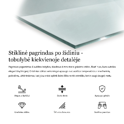 Vitre sous poêle à bois rectangulaire transparent