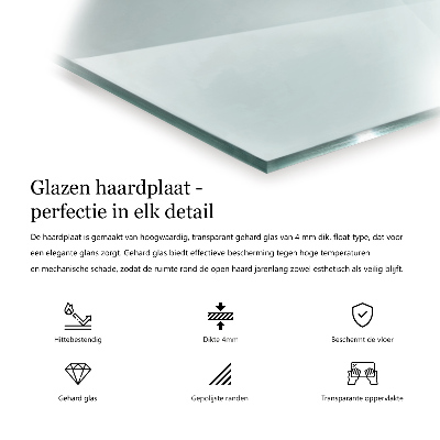 Vitre sous poêle à bois rectangulaire transparent