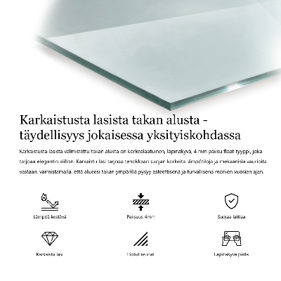 Vitre sous poêle à bois rectangulaire transparent