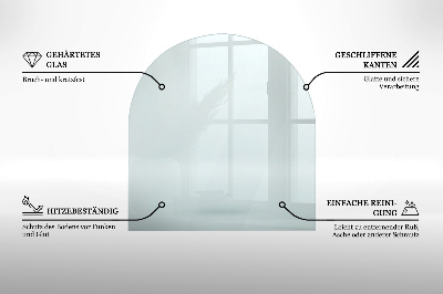 Plaque verre pour poêle semi-ovale transparent