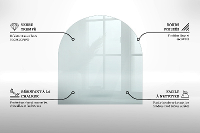 Plaque verre pour poêle semi-ovale transparent