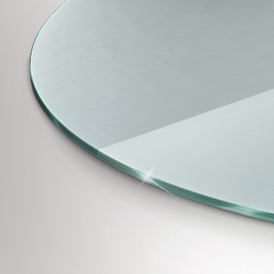 Plaque verre pour poêle semi-ovale transparent