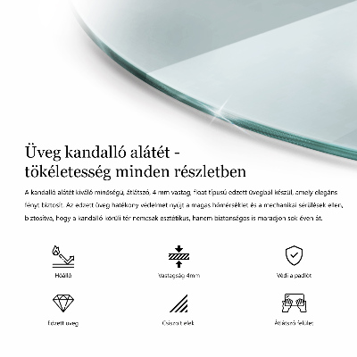 Plaque verre pour poêle semi-ovale transparent