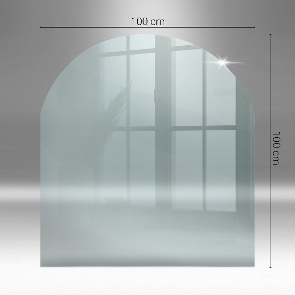 Plaque verre pour poêle semi-ovale transparent