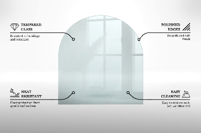 Plaque verre pour poêle semi-ovale transparent