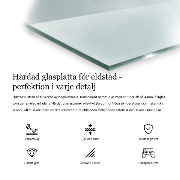 Plaque verre devant cheminée hexagonal transparent