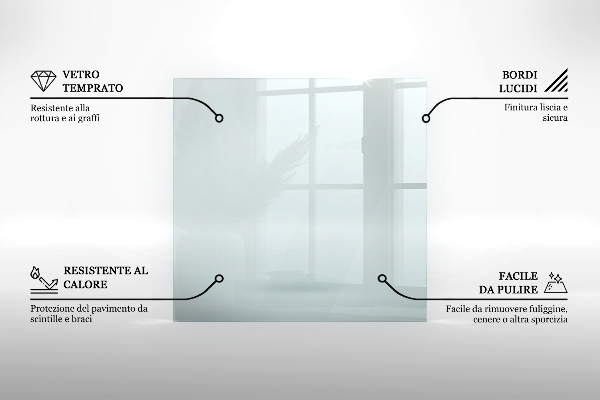 Plaque verre devant cheminée hexagonal transparent