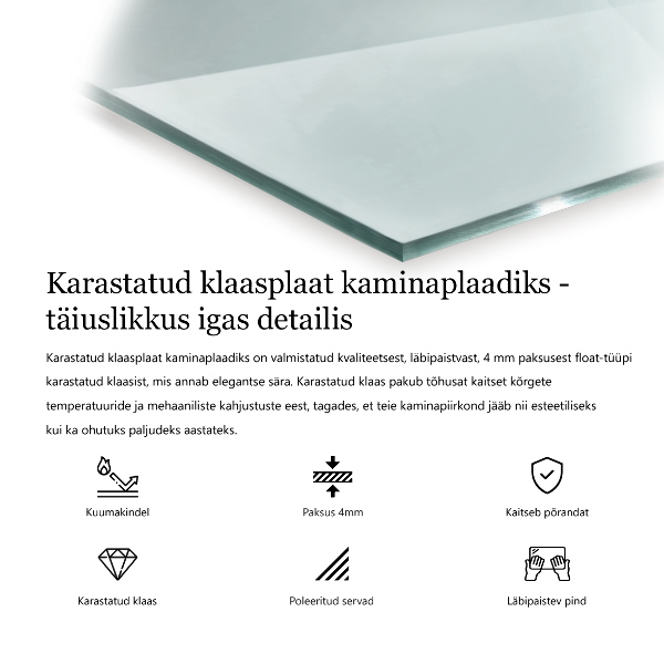 Plaque verre devant cheminée hexagonal transparent