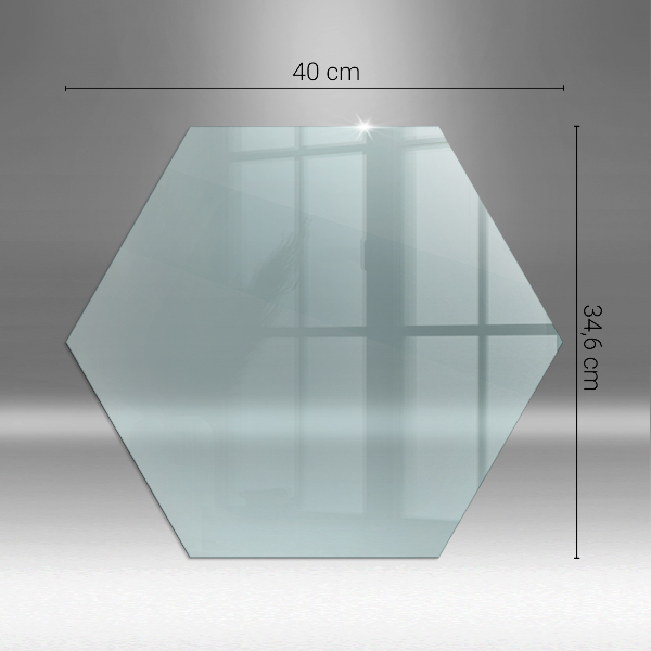 Plaque verre devant cheminée hexagonal transparent