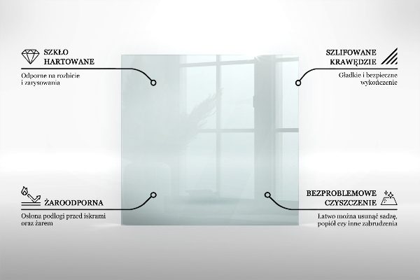 Plaque verre devant cheminée hexagonal transparent