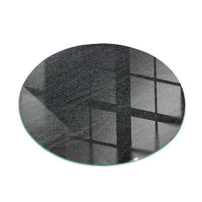 Plaque de sol ronde en verre cheminée Motif de pierre naturelle