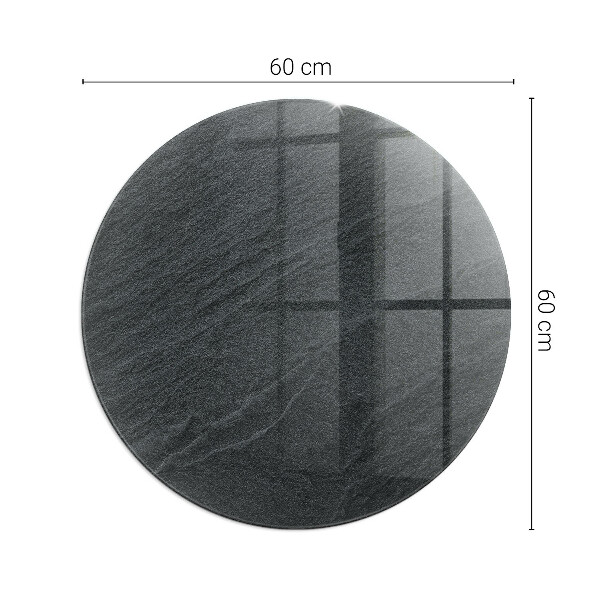 Plaque de sol ronde en verre cheminée Motif de pierre naturelle