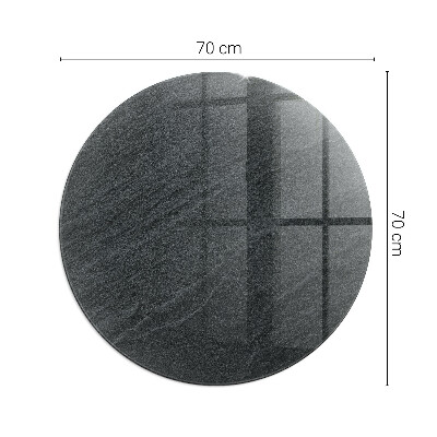Plaque de sol ronde en verre cheminée Motif de pierre naturelle