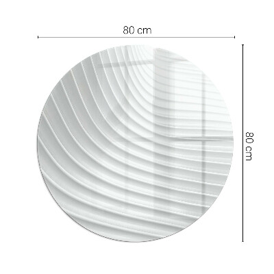 Plaque de sol ronde en verre cheminée Vagues de formes subtiles