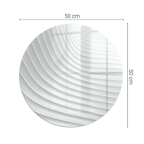 Plaque de sol ronde en verre cheminée Vagues de formes subtiles