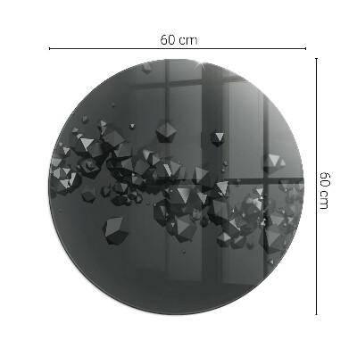 Plaque ronde en verre pour poêle formes de nuages ​​abstraites dans les solides