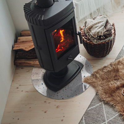 Plaque de sol ronde en verre cheminée Formes miniatures