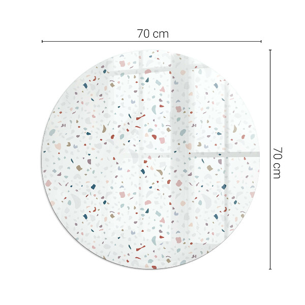 Plaque de sol ronde en verre cheminée Formes miniatures