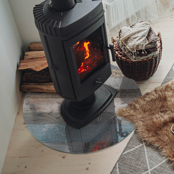 Plaque verre ronde sous poêle Couleurs du plateau dans différentes nuances