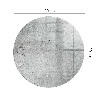 Plaque de sol ronde en verre cheminée motif en béton brut