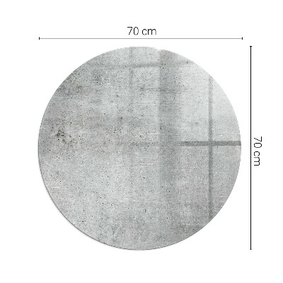 Plaque de sol ronde en verre cheminée motif en béton brut