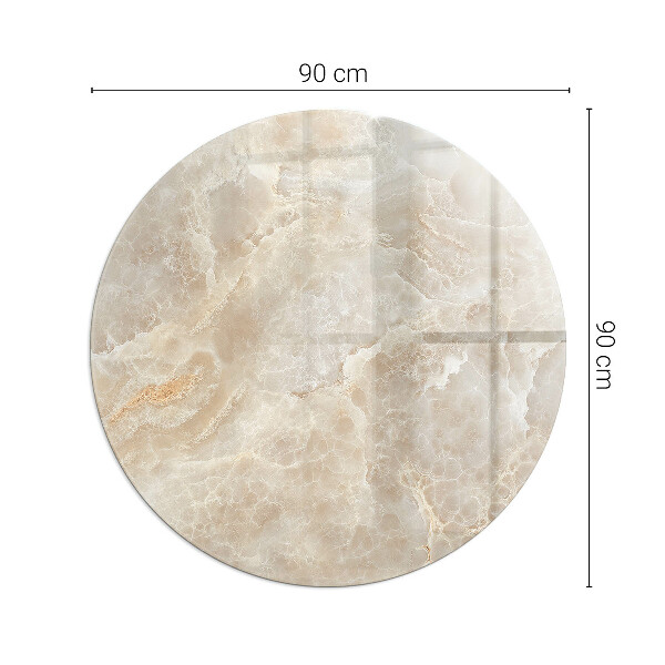 Plaque de sol ronde en verre cheminée Motif de pierre inspiré par la nature