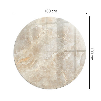 Plaque de sol ronde en verre cheminée Motif de pierre inspiré par la nature