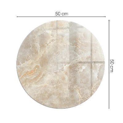 Plaque de sol ronde en verre cheminée Motif de pierre inspiré par la nature