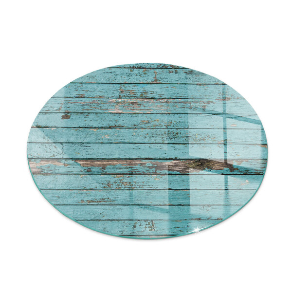 Plaque de sol ronde en verre cheminée Planches rustiques de style naturel