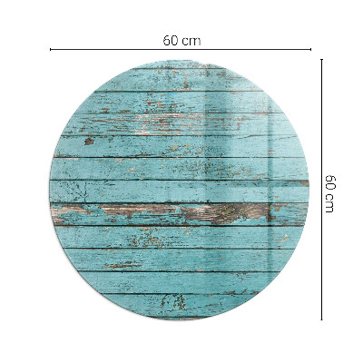 Plaque de sol ronde en verre cheminée Planches rustiques de style naturel