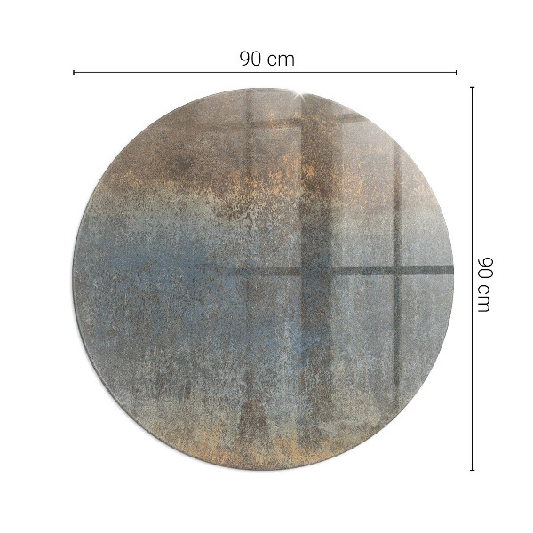 Plaque ronde en verre pour poêle Motif abstrait aux textures variées