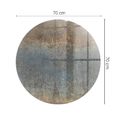 Plaque ronde en verre pour poêle Motif abstrait aux textures variées