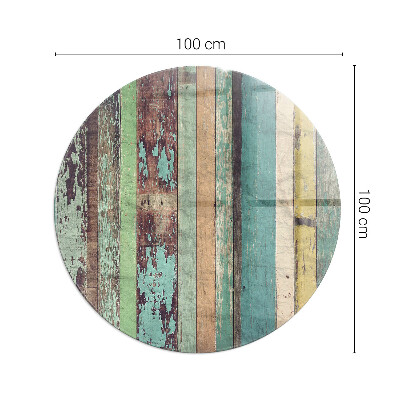 Plaque ronde en verre pour poêle Couleurs du tableau dans différentes tonalités