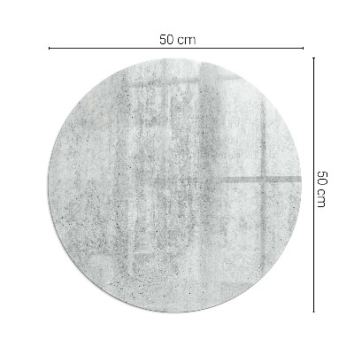 Plaque verre ronde sous poêle structure en béton brut