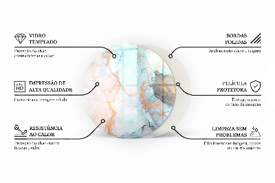 Plaque de sol ronde en verre cheminée Modèle de structure de pierre