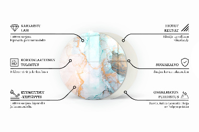 Plaque ronde en verre pour poêle Abstraction géométrique des formes