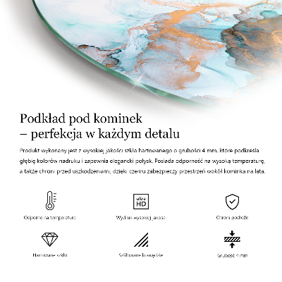 Plaque ronde en verre pour poêle Motifs polygonaux sur le web