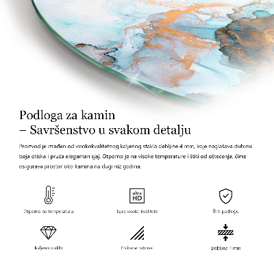 Plaque ronde en verre pour poêle Motifs polygonaux sur le web