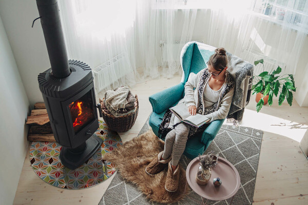 Plaque ronde en verre pour poêle Motifs polygonaux sur le web