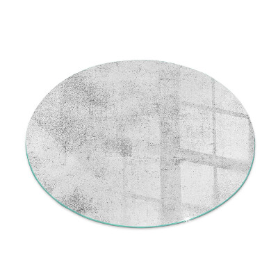 Plaque de sol ronde en verre cheminée Texture de béton dans un style brut