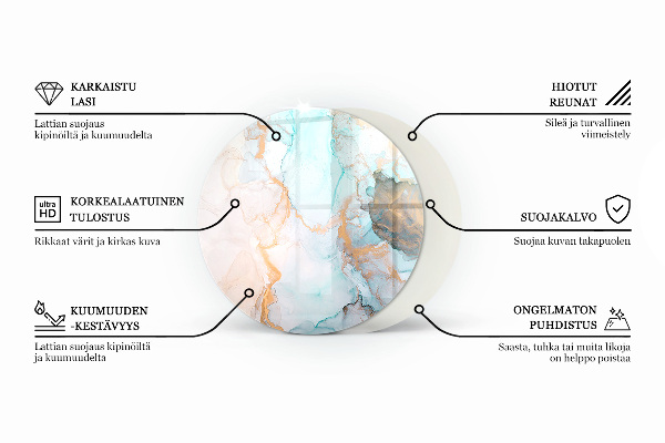 Plaque de sol ronde en verre cheminée Texture de béton dans un style brut
