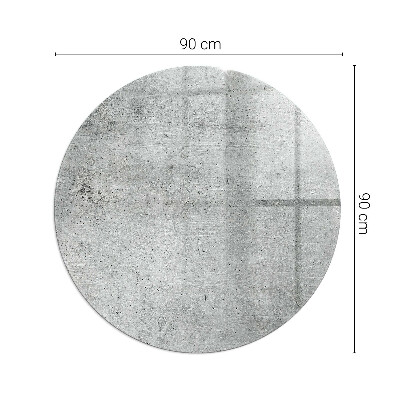 Plaque ronde en verre pour poêle Béton brut dans un style minimaliste
