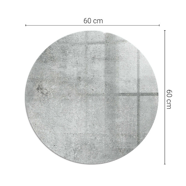 Plaque ronde en verre pour poêle Béton brut dans un style minimaliste