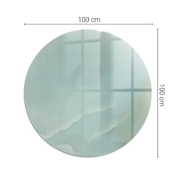 Plaque verre ronde sous poêle Motif marbré aux tons subtils