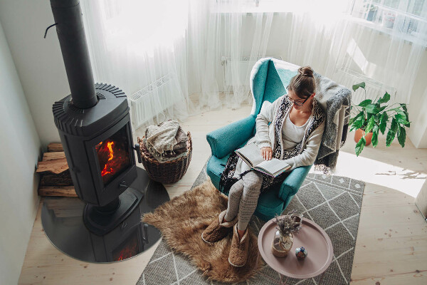 Plaque ronde en verre pour poêle Couleur : Gris-brun