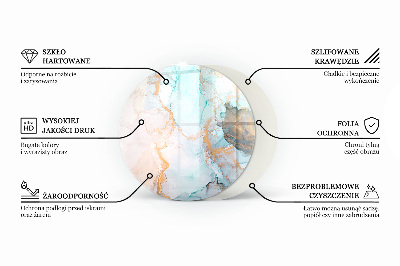 Plaque verre ronde sous poêle Couleur beige